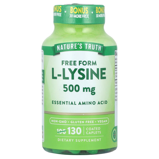 Nature's Truth, L-Lysine, 500 mg, 130 Coated Caplets