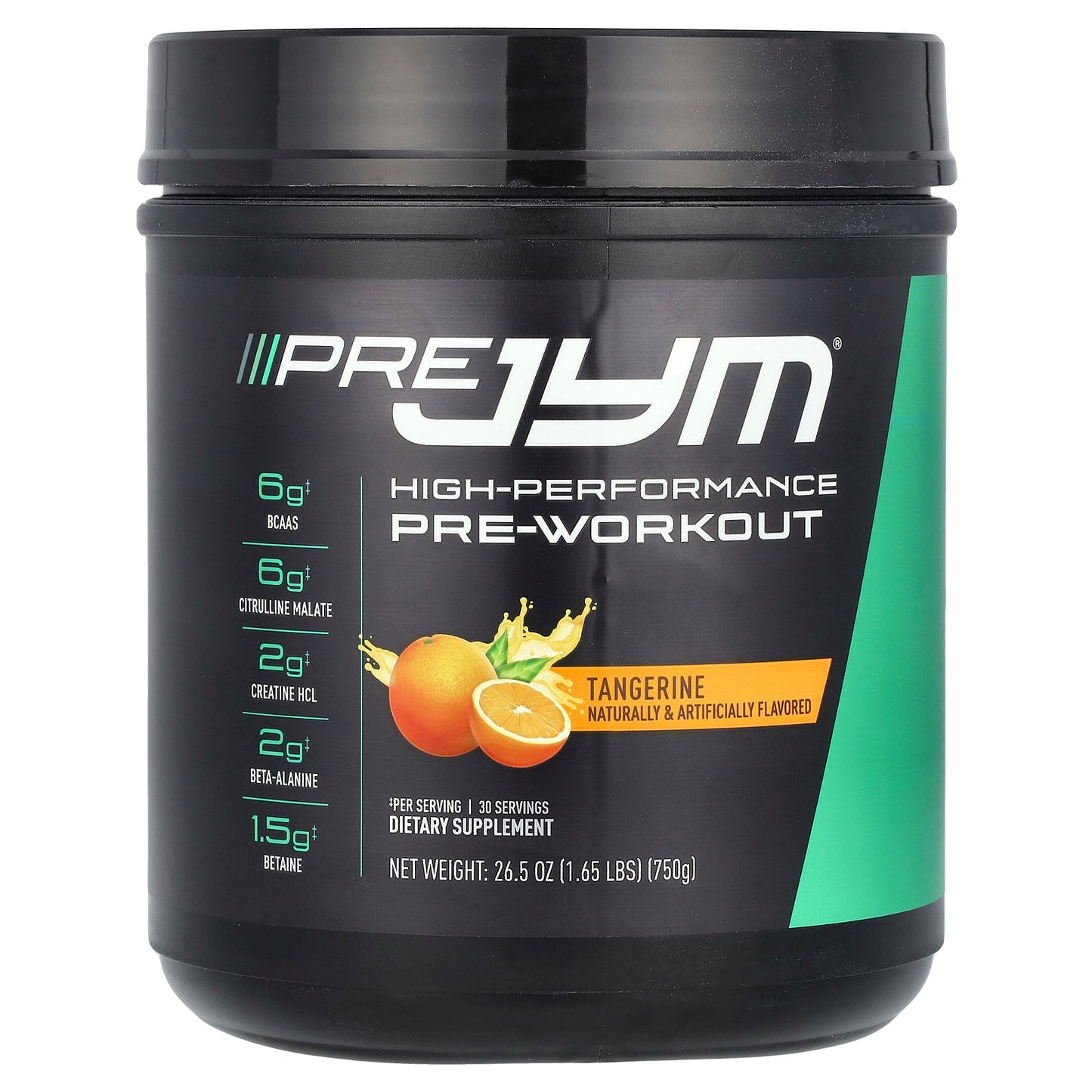 JYM Supplement Science, Pre JYM®, High-Performance Pre-Workout, Tangerine, 1.65 lbs (750 g)