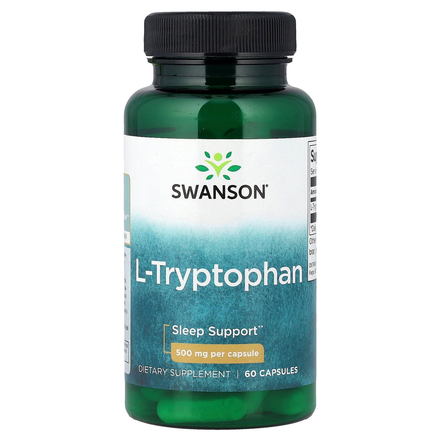 Swanson, L-Tryptophan, 500 mg, 60 Capsules