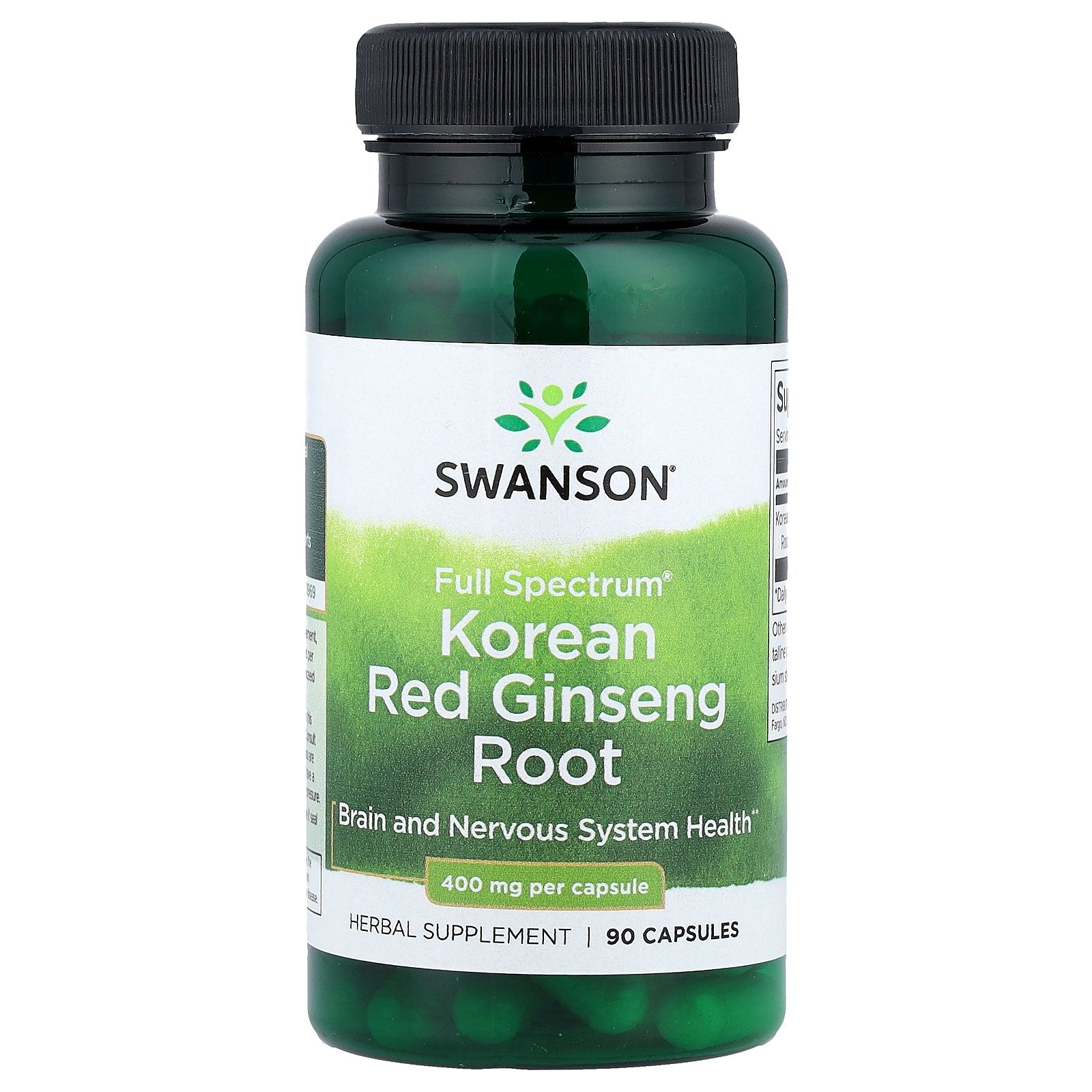 Swanson, Full Spectrum® Korean Red Ginseng Root, 400 mg, 90 Capsules