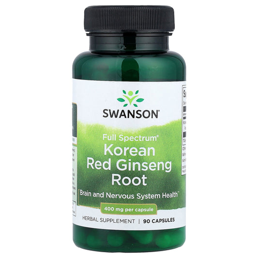 Swanson, Full Spectrum® Korean Red Ginseng Root, 400 mg, 90 Capsules