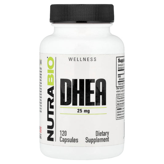 NutraBio, DHEA, 25 mg, 120 Capsules
