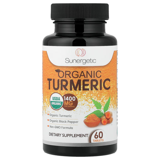 Sunergetic, Organic Turmeric, 60 Tablets