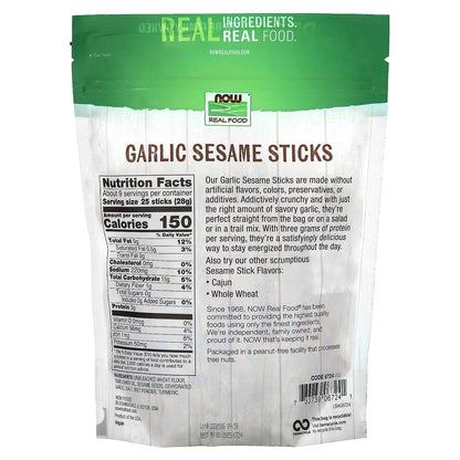 NOW Foods, Garlic Sesame Sticks, 9 oz (255 g)