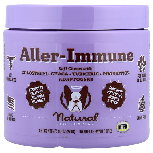 Natural Dog Company, Aller-Immune, For Dogs of All Ages, 90 Soft Chewable Bites, 9.5 oz (270 g)