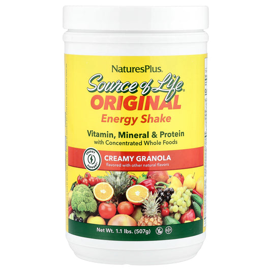 NaturesPlus, Source of Life®, Original Energy Shake, Creamy Granola, 1.1 lbs (507 g)