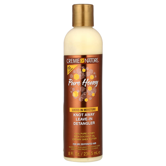 Creme Of Nature, Pure Honey, Knot Away Leave-In Detangler, 8 fl oz (236.5 ml)