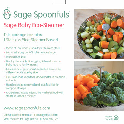 Sage Spoonfuls, Baby, Eco Steamer, 1 Count