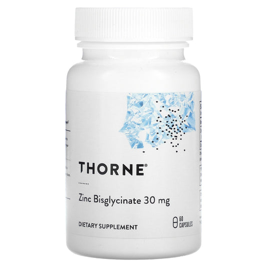 Thorne, Zinc Bisglycinate, 30 mg, 60 Capsules