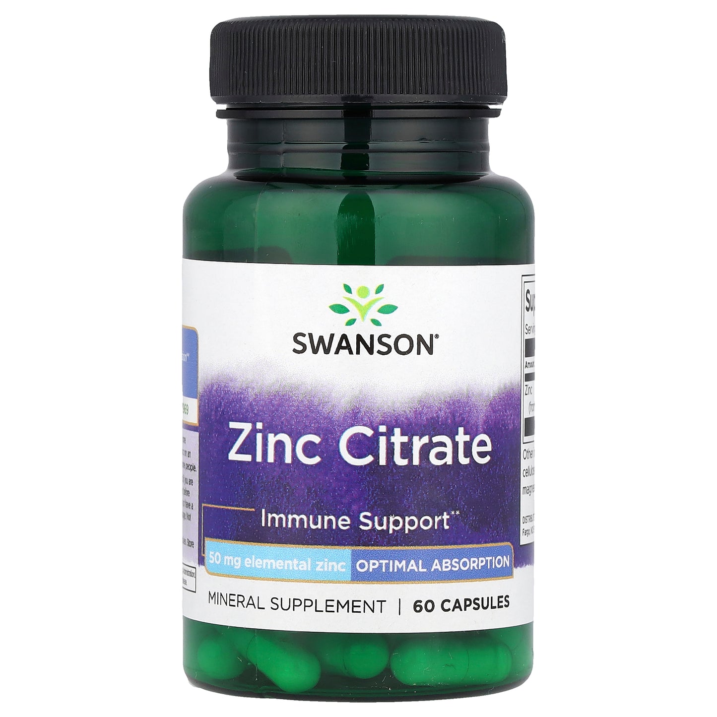 Swanson, Zinc Citrate, 50 mg, 60 Capsules