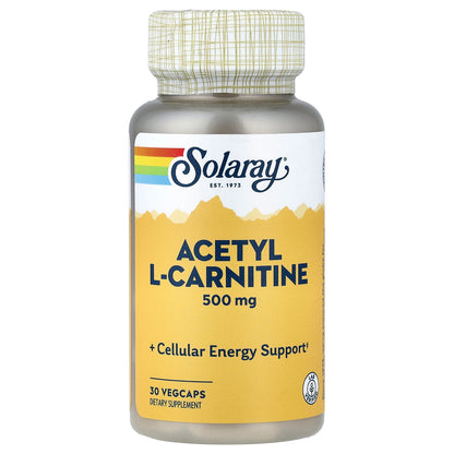 Solaray, Acetyl L-Carnitine , 500 mg, 30 VegCaps