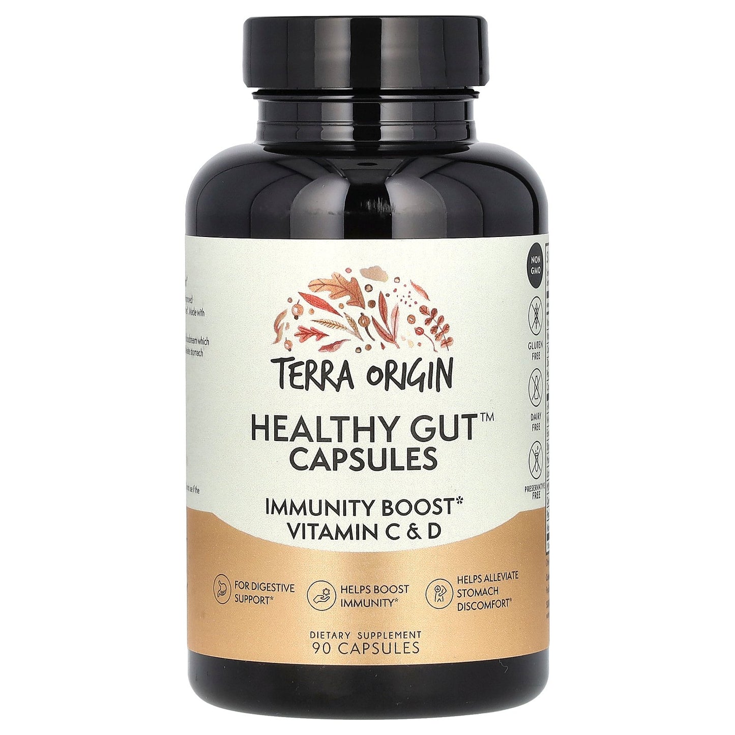 Terra Origin, Healthy Gut Capsules, 90 Capsules