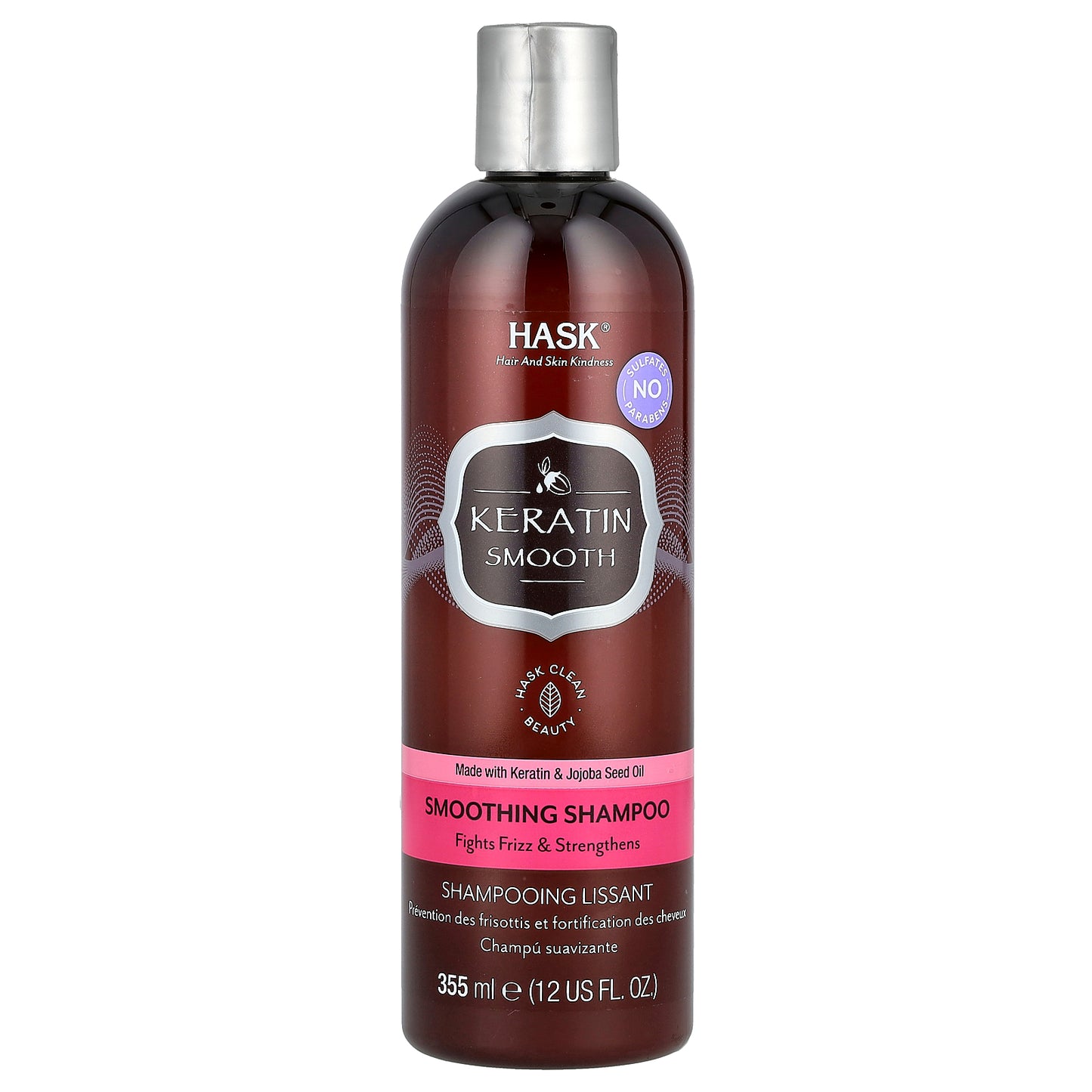 Hask Beauty, Keratin Smooth, Smoothing Shampoo, 12 fl oz (355 ml)