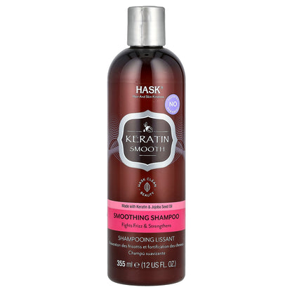 Hask Beauty, Keratin Smooth, Smoothing Shampoo, 12 fl oz (355 ml)