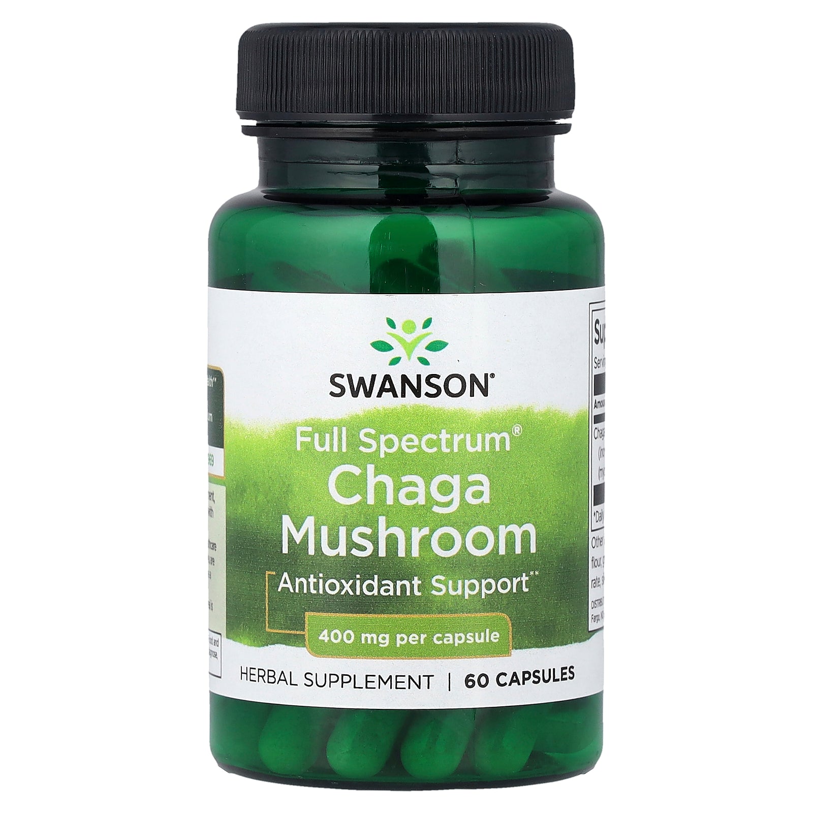 Swanson, Full Spectrum® Chaga Mushroom, 400 mg, 60 Capsules