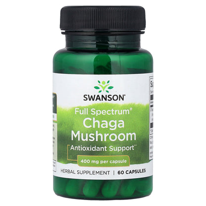 Swanson, Full Spectrum® Chaga Mushroom, 400 mg, 60 Capsules