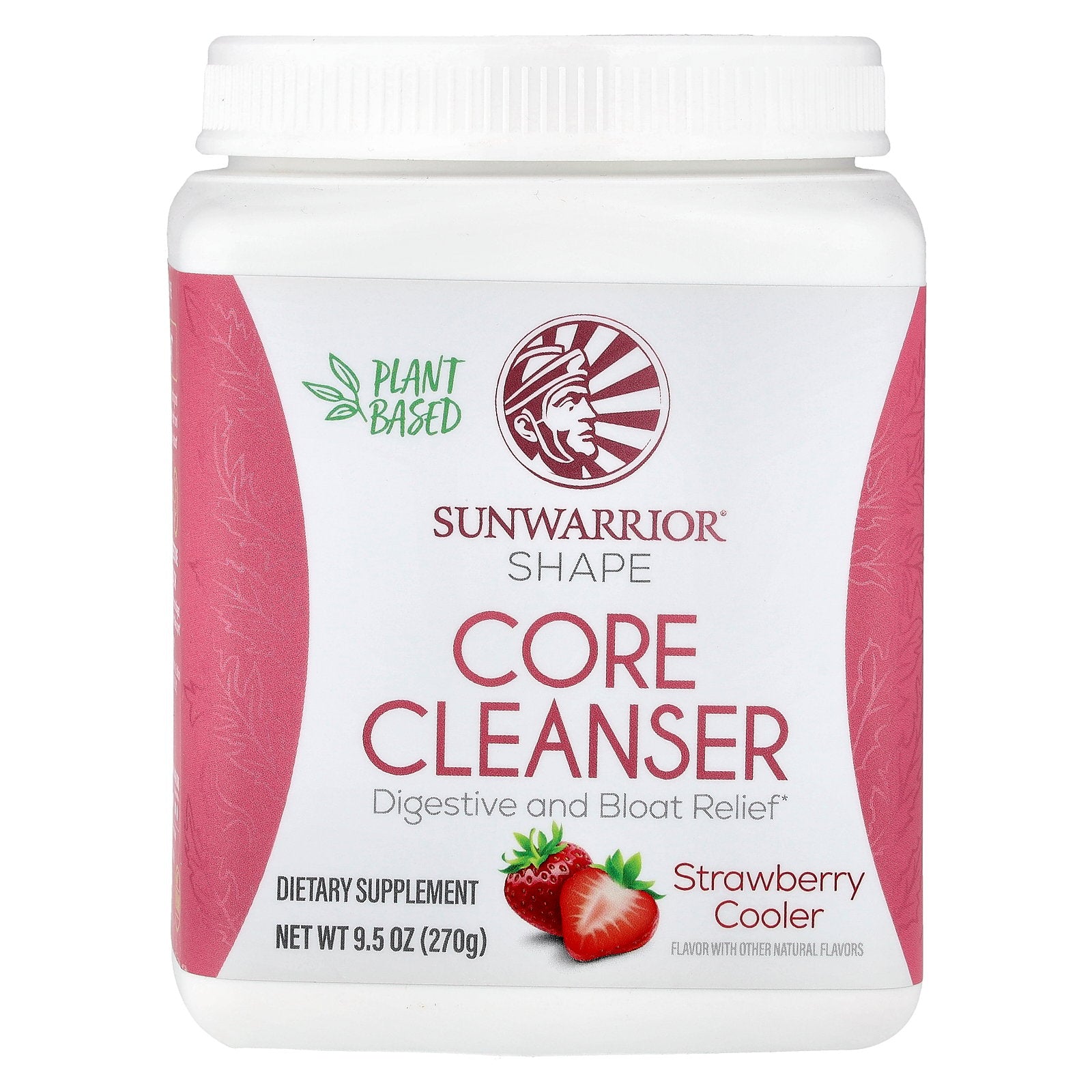 Sunwarrior, Shape, Core Cleanser, Strawberry Cooler, 9.5 oz (270 g)