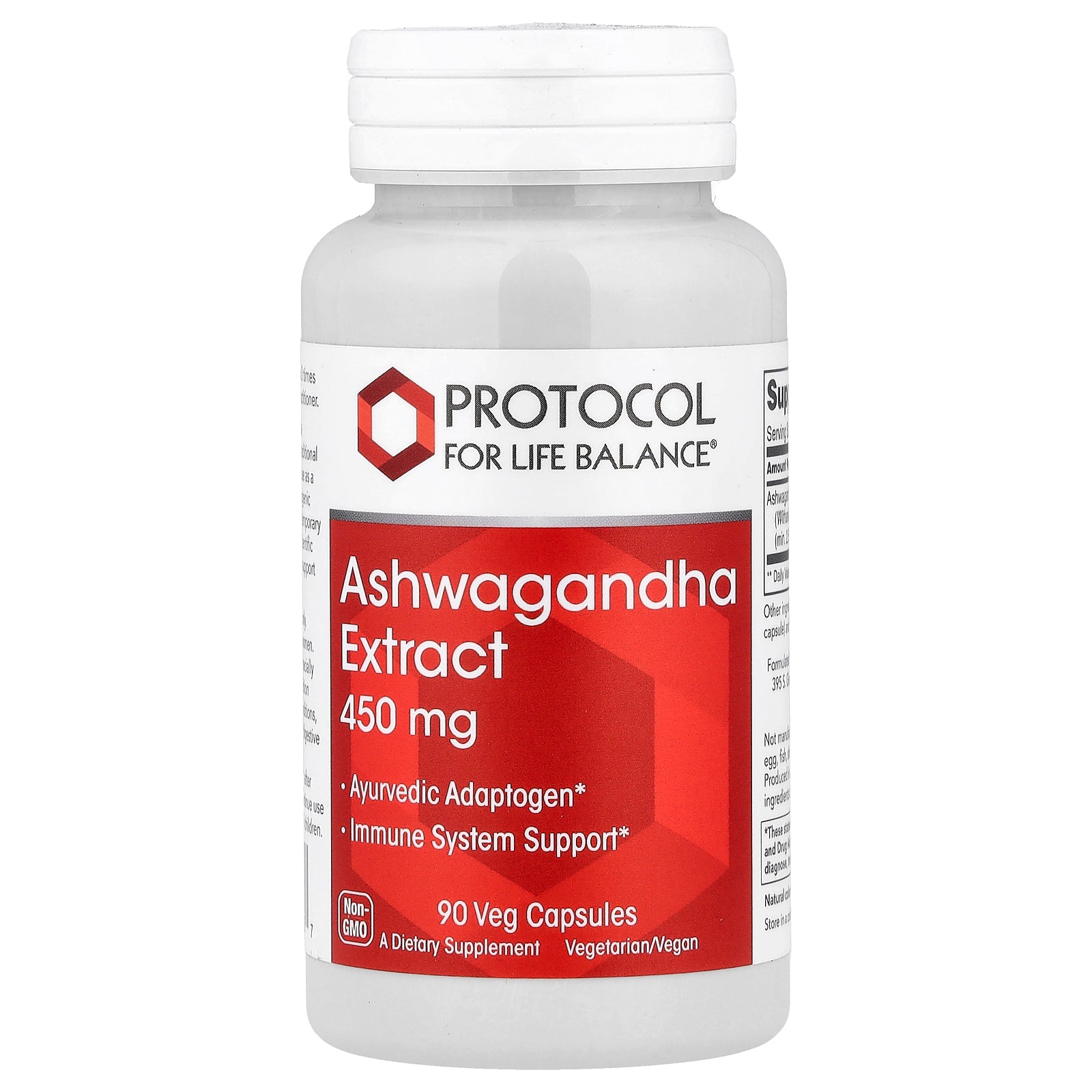 Protocol for Life Balance, Ashwagandha Extract, 450 mg , 90 Veg Capsules