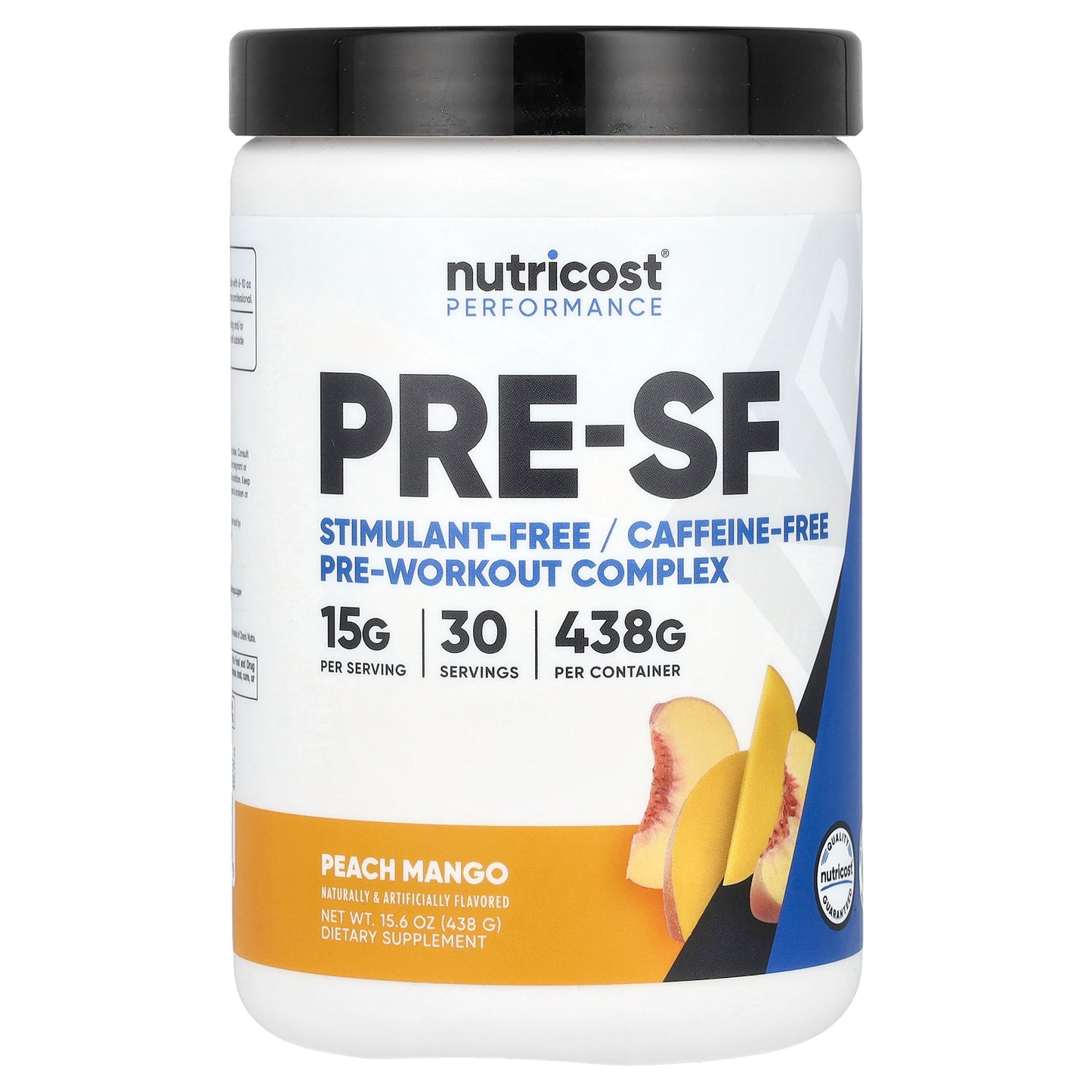 Nutricost, Performance, Pre-SF, Stimulant-Free Pre-Workout Complex, Peach Mango, 15.6 oz (438 g)