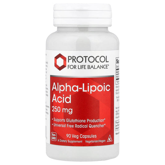 Protocol for Life Balance, Alpha-Lipoic Acid, 250 mg, 90 Veg Capsules
