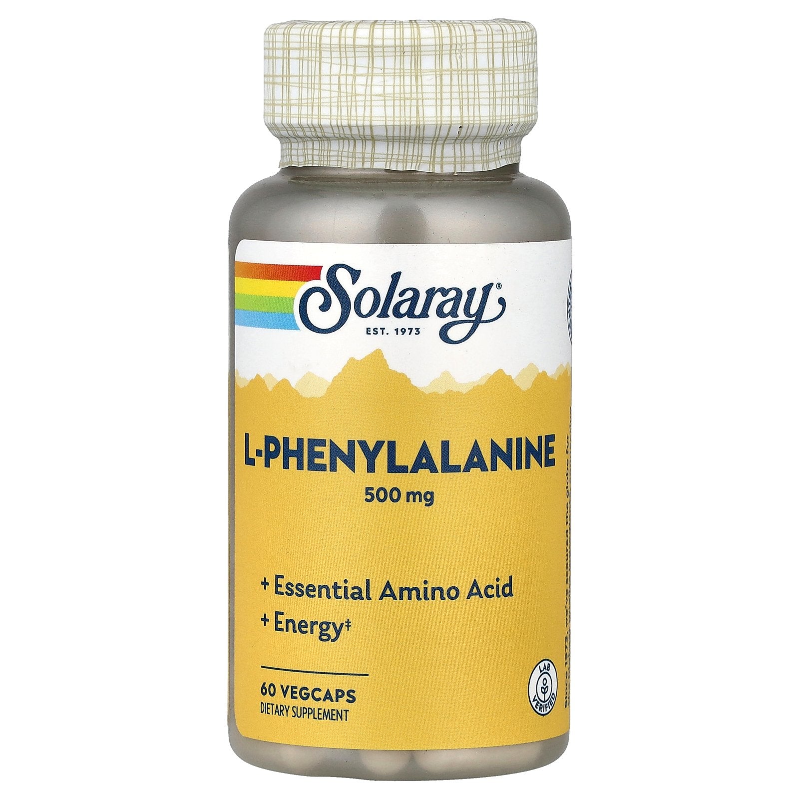 Solaray, L-Phenylalanine, 500 mg, 60 VegCaps