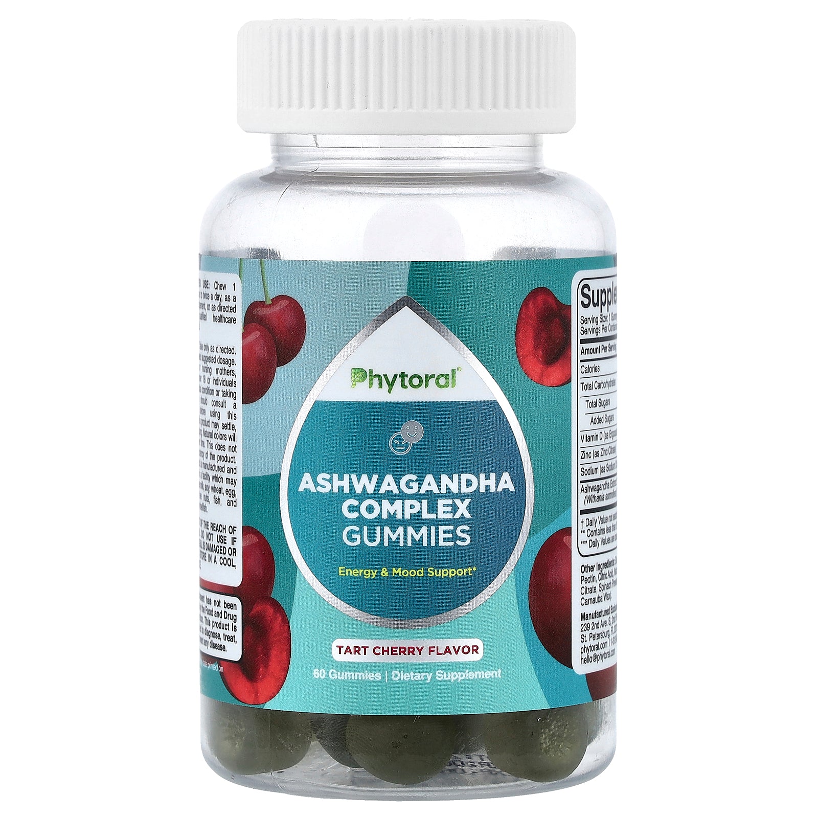 Phytoral, Ashwagandha Complex Gummies, Tart Cherry, 60 Gummies