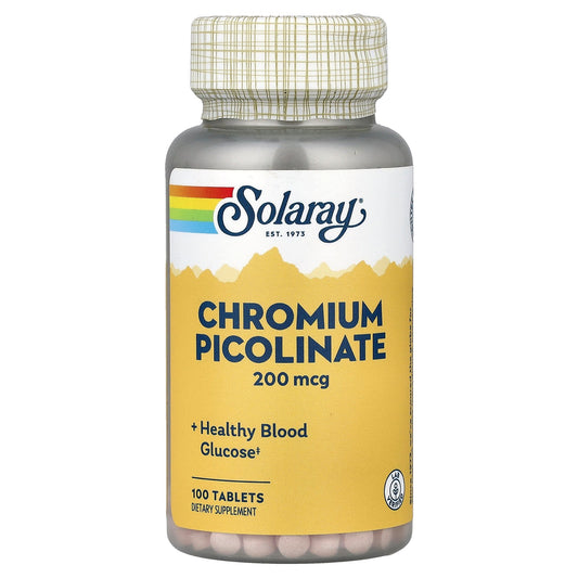 Solaray, Chromium Picolinate, 200 mcg, 100 Tablets