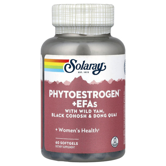 Solaray, Phytoestrogen™ + EFAs with Wild Yam, Black Cohosh & Dong Quai, 60 Softgels