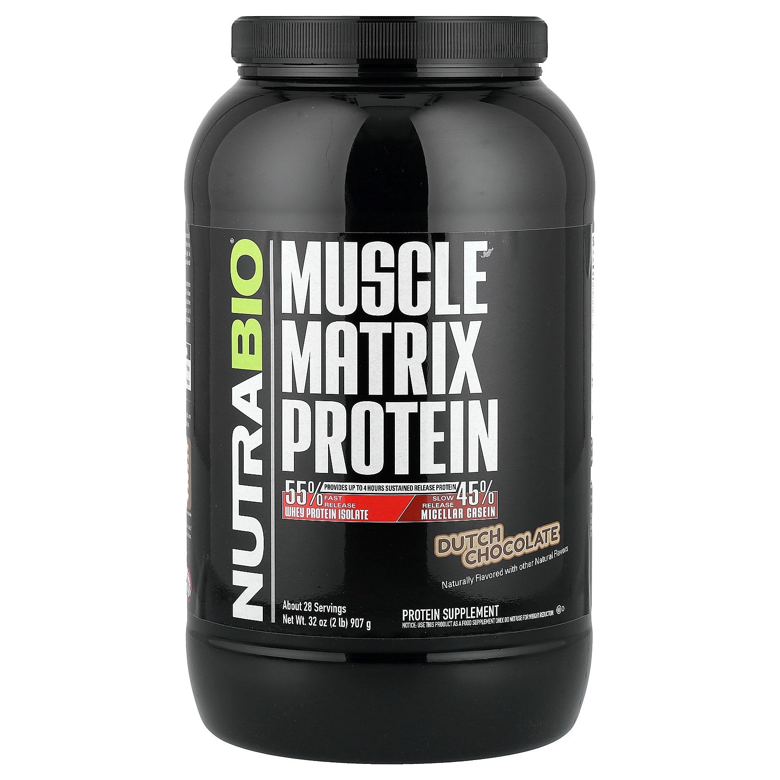 NutraBio, Muscle Matrix Protein, Dutch Chocolate, 2 lb (907 g)