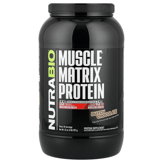 NutraBio, Muscle Matrix Protein, Dutch Chocolate, 2 lb (907 g)