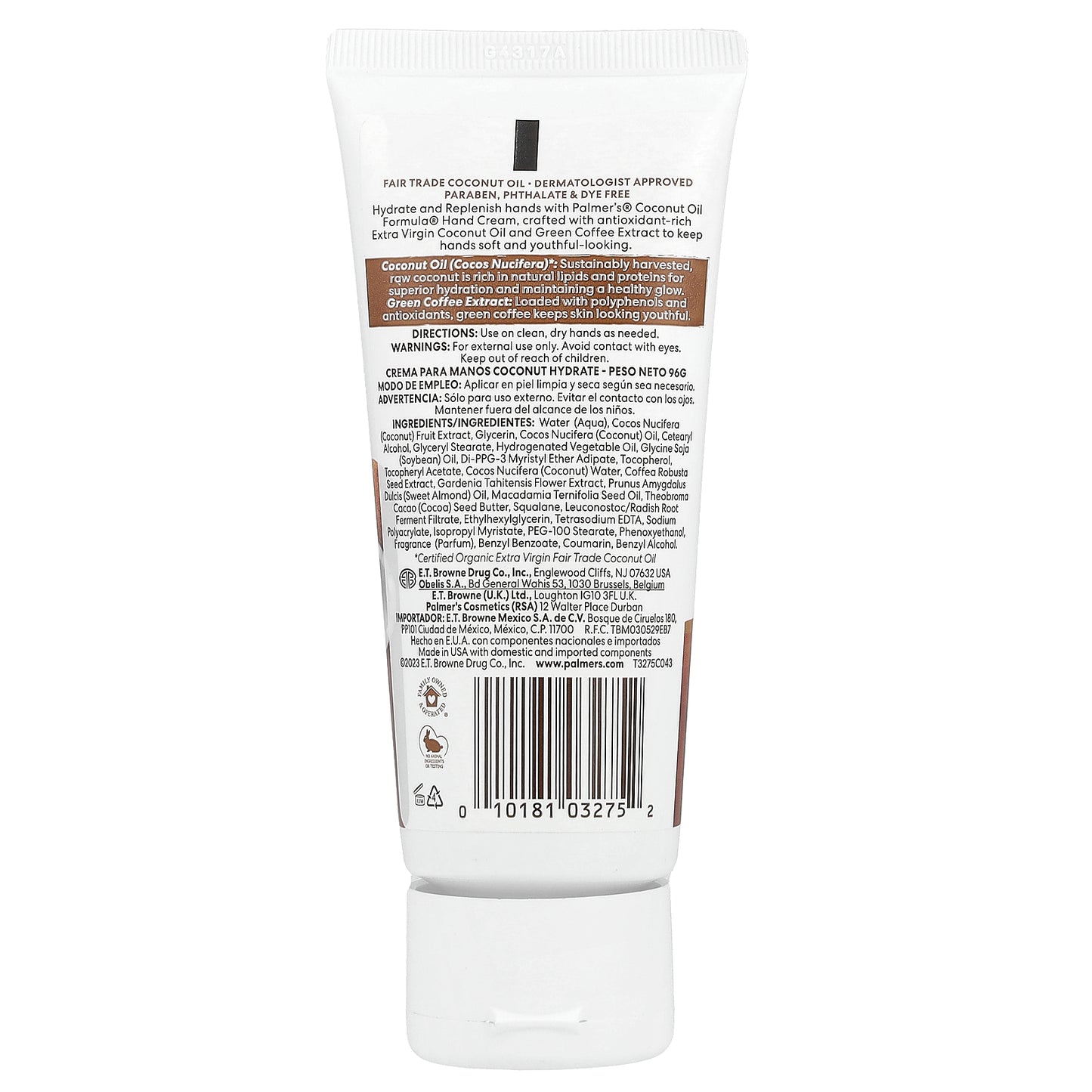 Palmer's, Coconut Hydrate Hand Cream, 3.4 oz (96 g)