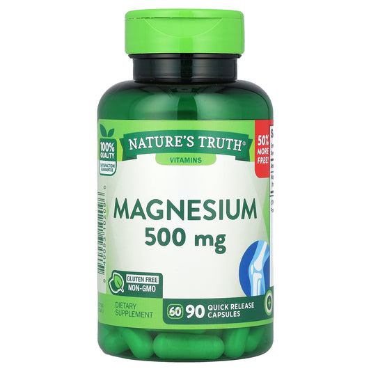 Nature's Truth, Magnesium , 500 mg, 90 Quick Release Capsules