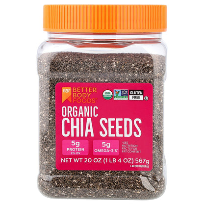 BetterBody Foods, Organic Chia Seeds, 20 oz (567 g)