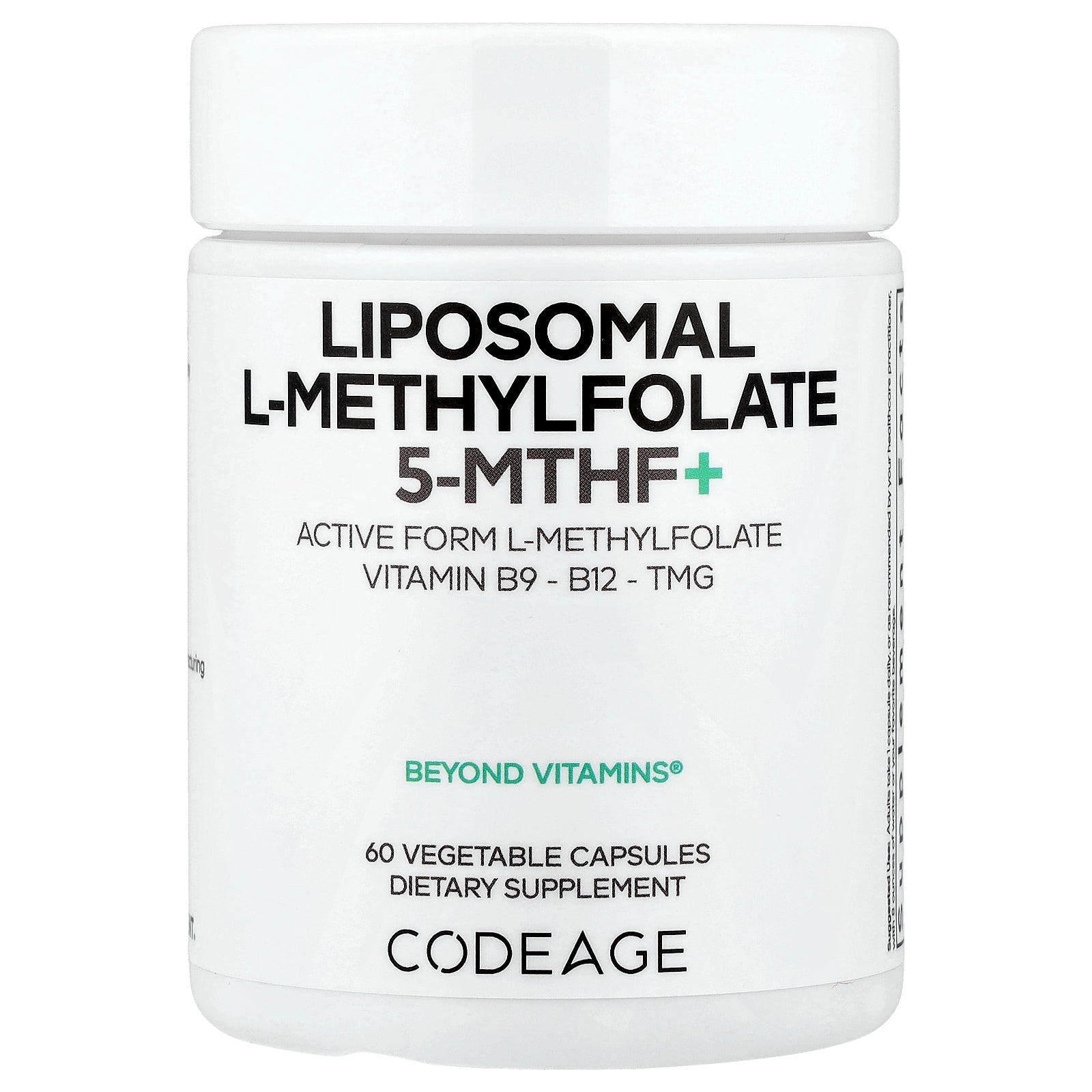 Codeage, Liposomal L-Methylfolate 5-MTHF+, 60 Vegetable Capsules