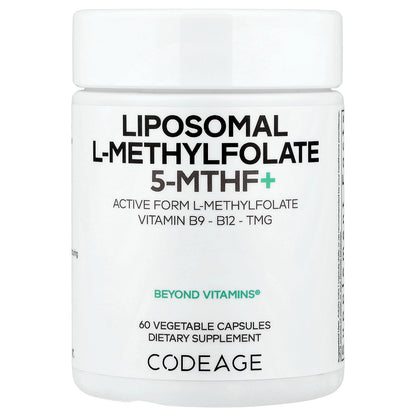 Codeage, Liposomal L-Methylfolate 5-MTHF+, 60 Vegetable Capsules