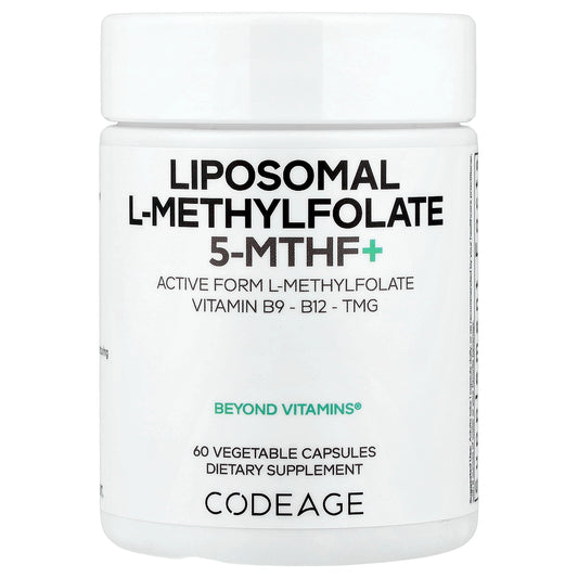 Codeage, Liposomal L-Methylfolate 5-MTHF+, 60 Vegetable Capsules
