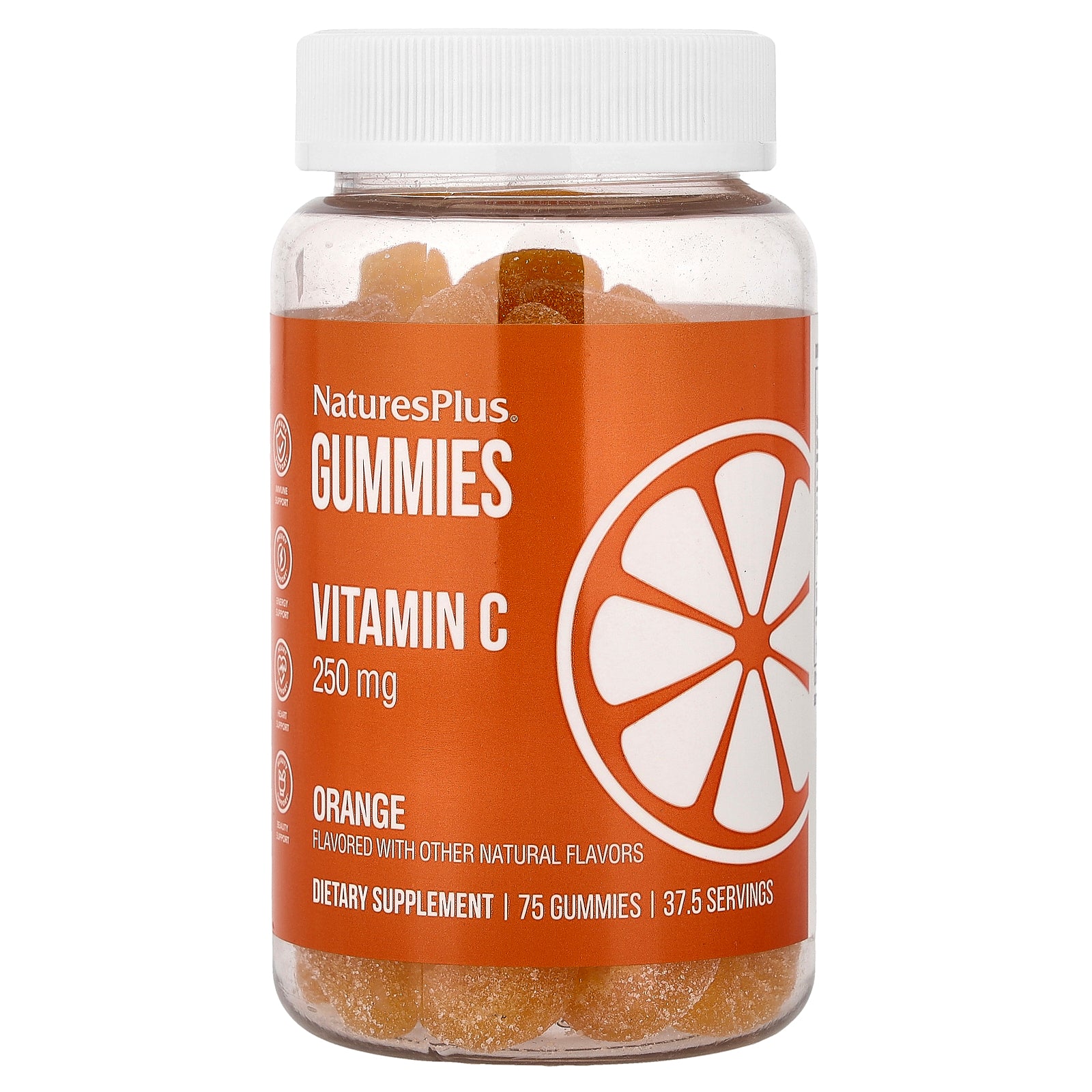 NaturesPlus, Vitamin C Gummies, Orange, 75 Gummies (125 mg per Gummy)