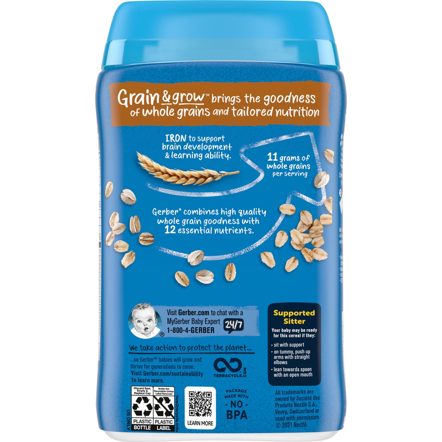 Gerber, Oatmeal Cereal, 1st Foods®, 8 oz (227 g)