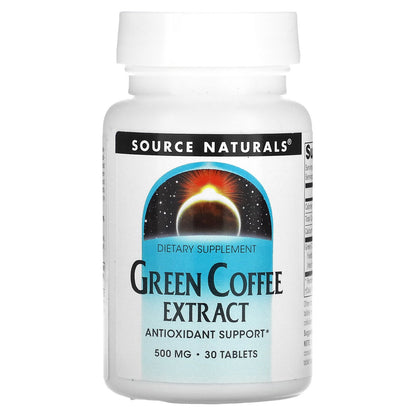 Source Naturals, Green Coffee Extract, 500 mg, 30 Tablets