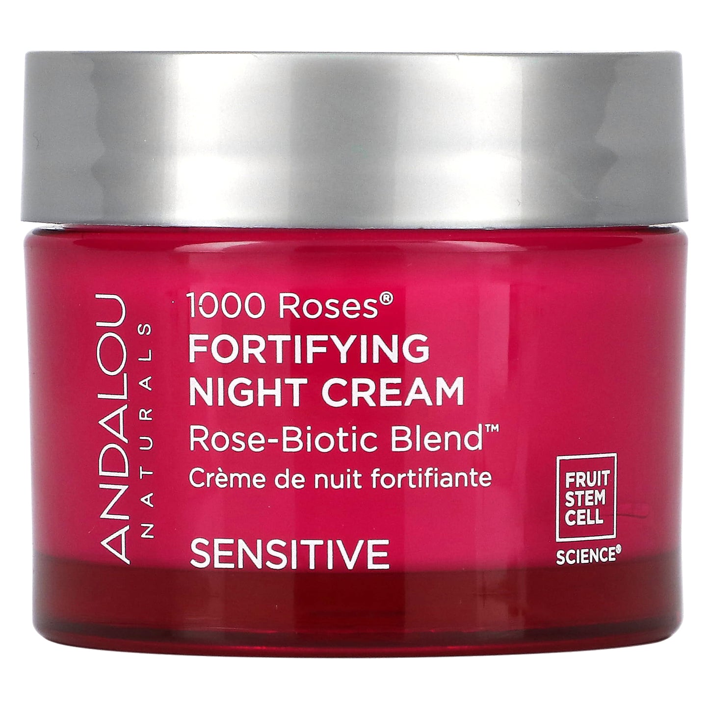 Andalou Naturals, 1000 Roses, Fortifying Night Cream, Sensitive, 1.7 oz (50 g)