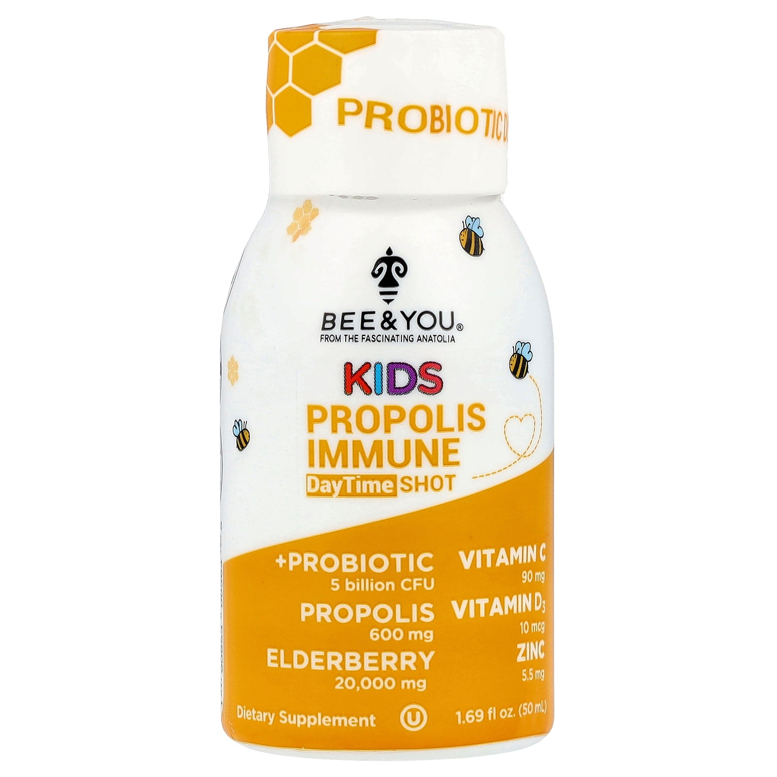 Bee & You, Kids, Propolis Immune DayTime Shot, 1.69 fl oz (50 ml)