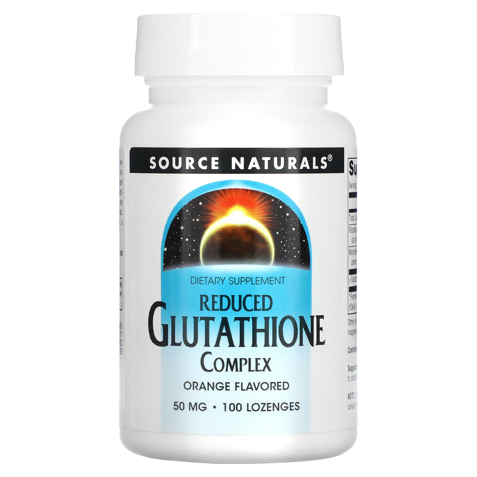 Source Naturals, Reduced Glutathione Complex, Orange , 50 mg, 100 Lozenges