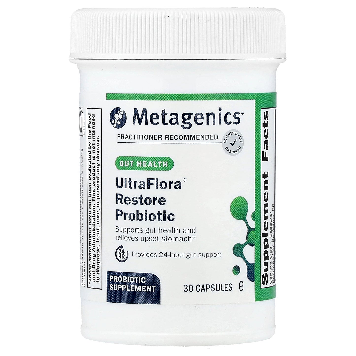 Metagenics, UltraFlora® Restore Probiotic, 30 Capsules (253.5 mg (20 Billion CFU) per Capsule)