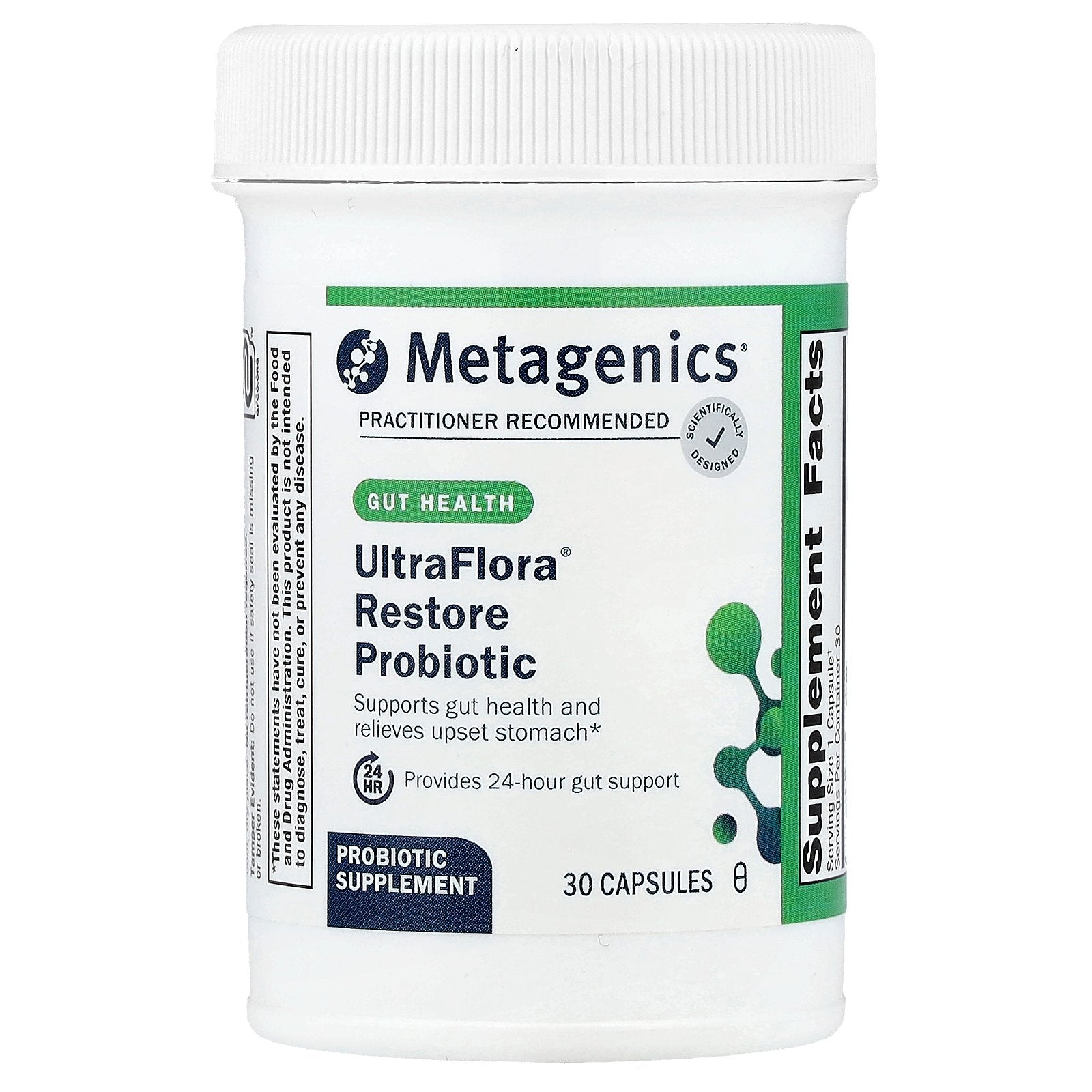 Metagenics, UltraFlora® Restore Probiotic, 30 Capsules (253.5 mg (20 Billion CFU) per Capsule)