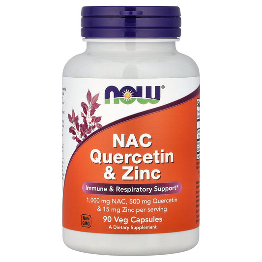 NOW Foods, NAC Quercetin & Zinc, 90 Veg Capsules