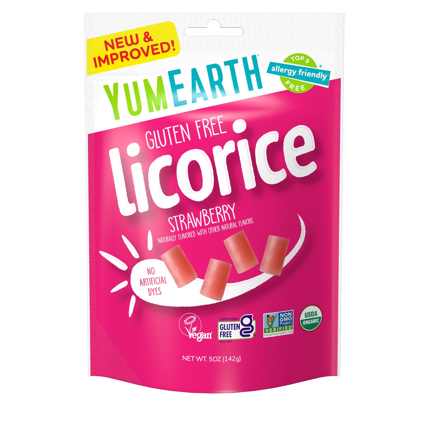 YumEarth, Gluten Free Licorice, Strawberry, 5 oz (142 g)