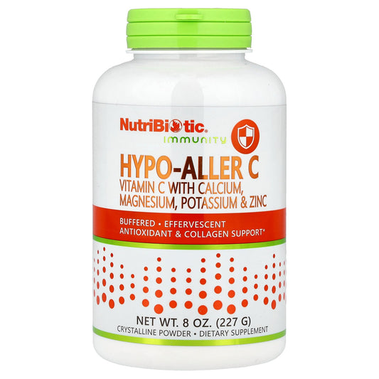 NutriBiotic, Immunity, Hypo-Aller C, Vitamin C with Calcium, Magnesium, Potassium & Zinc, 8 oz (227 g)