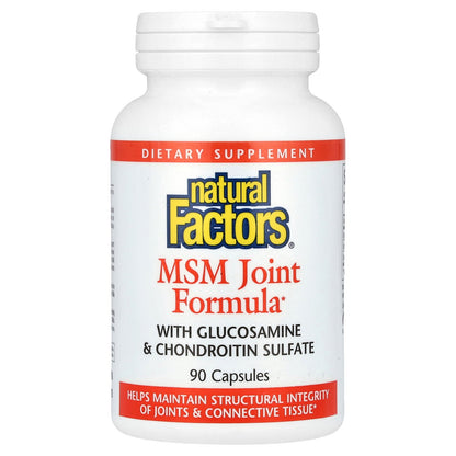 Natural Factors, MSM Joint Formula with Glucosamine & Chondroitin Sulfate, 90 Capsules