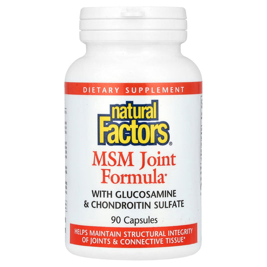 Natural Factors, MSM Joint Formula with Glucosamine & Chondroitin Sulfate, 90 Capsules