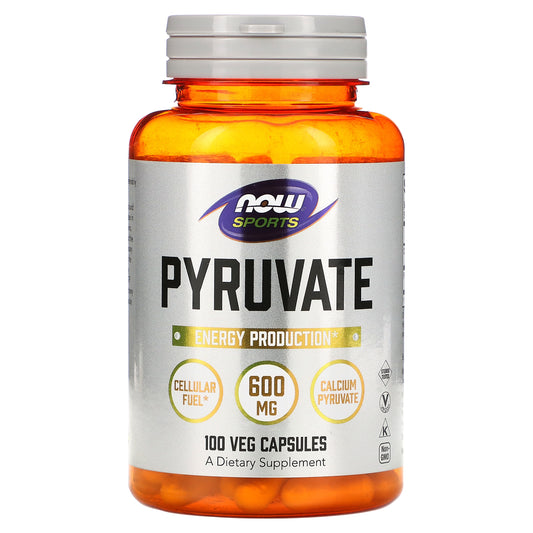 NOW Foods, Sports, Pyruvate, 600 mg, 100 Veg Capsules (300 mg per Capsule)